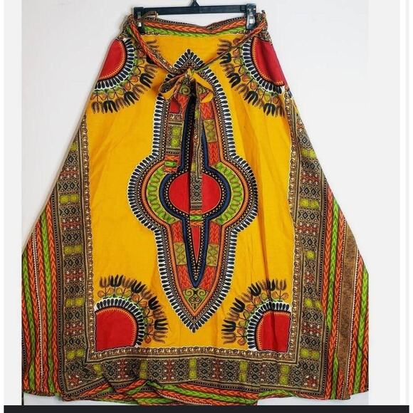 New With Tags Kara Chic Maxi Tribal Full Wrap Skirt One Size Fits Most